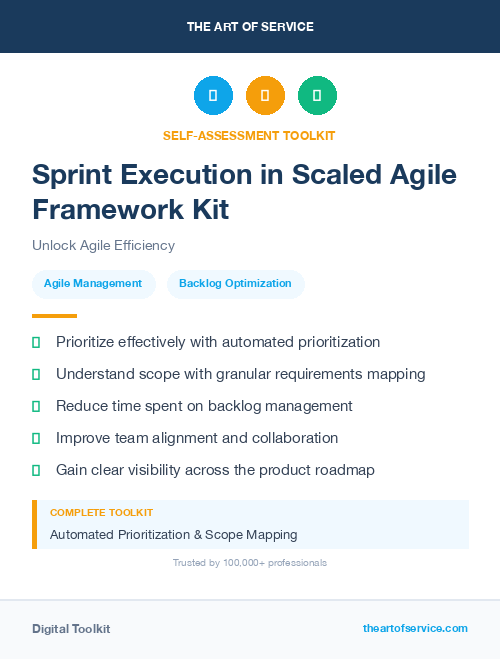 Sprint Execution in Scaled Agile Framework Kit