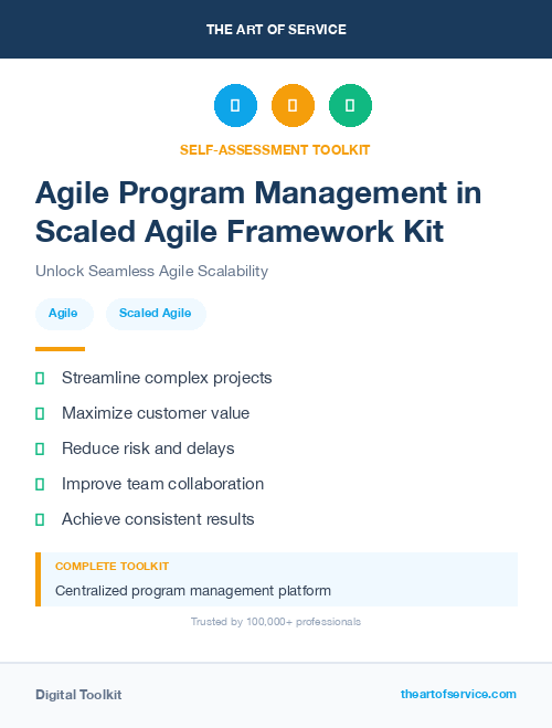 Agile Program Management in Scaled Agile Framework Kit