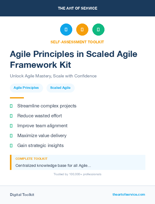 Agile Principles in Scaled Agile Framework Kit