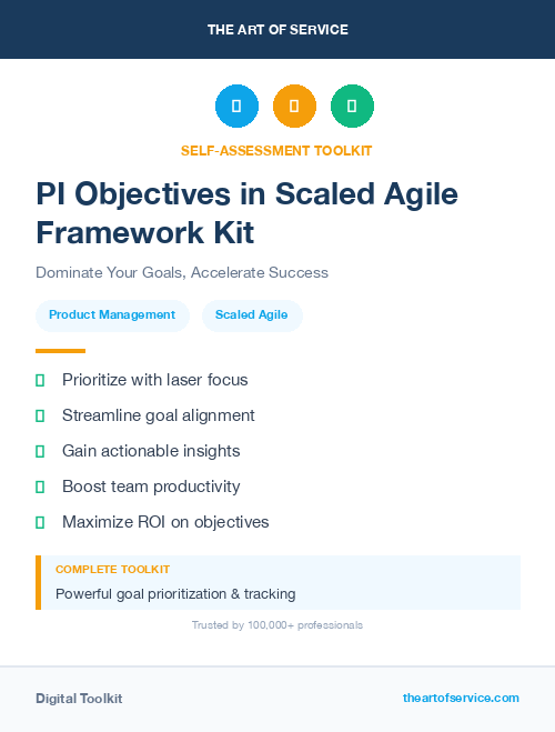 PI Objectives in Scaled Agile Framework Kit