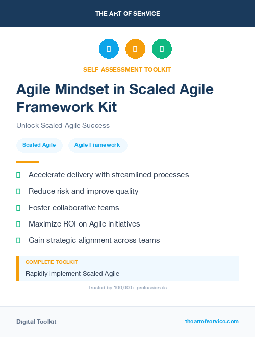 Agile Mindset in Scaled Agile Framework Kit