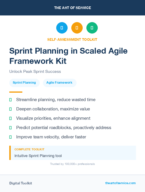 Sprint Planning in Scaled Agile Framework Kit