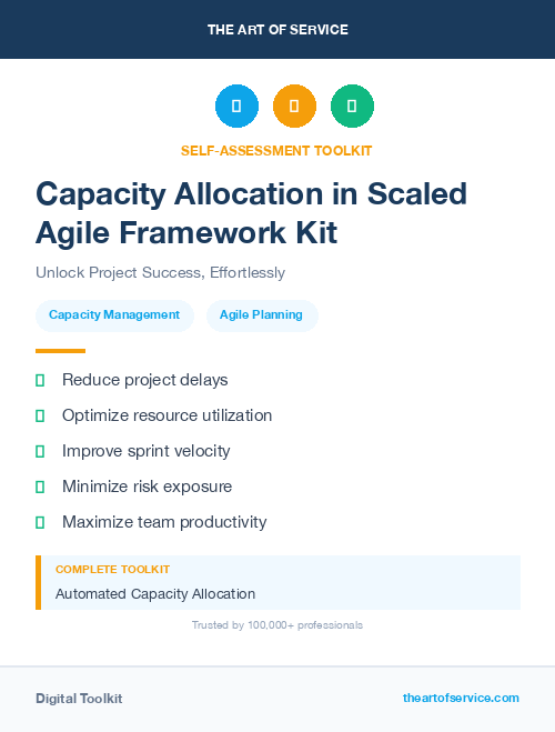 Capacity Allocation in Scaled Agile Framework Kit