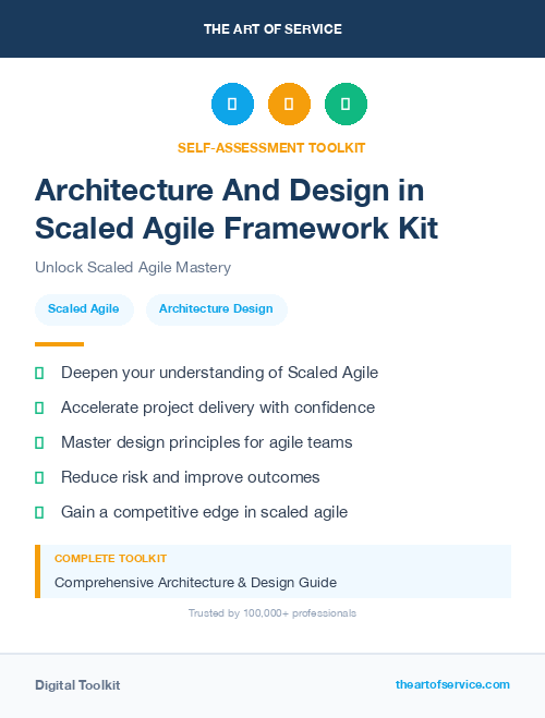 Architecture And Design in Scaled Agile Framework Kit