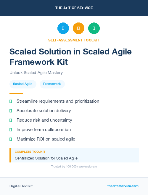 Scaled Solution in Scaled Agile Framework Kit