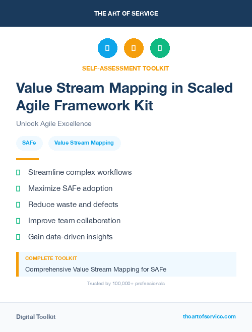 Value Stream Mapping in Scaled Agile Framework Kit