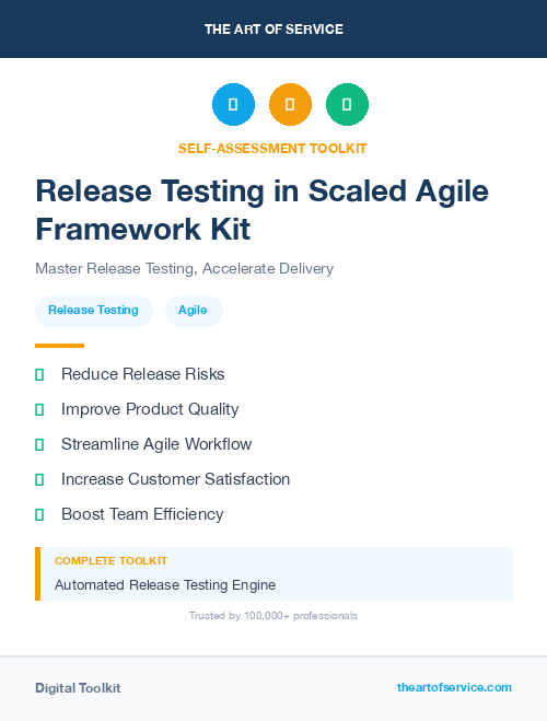 Release Testing in Scaled Agile Framework Kit