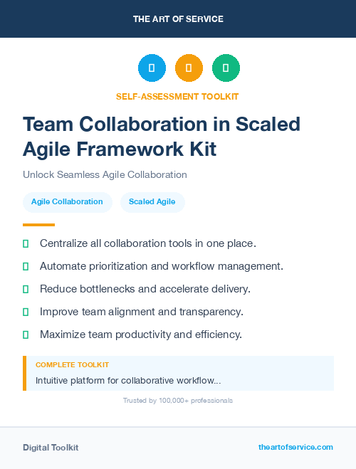 Team Collaboration in Scaled Agile Framework Kit