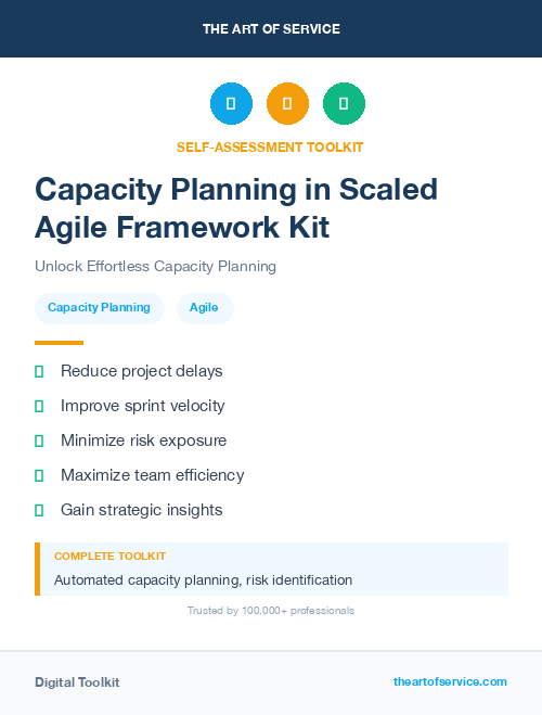 Capacity Planning in Scaled Agile Framework Kit