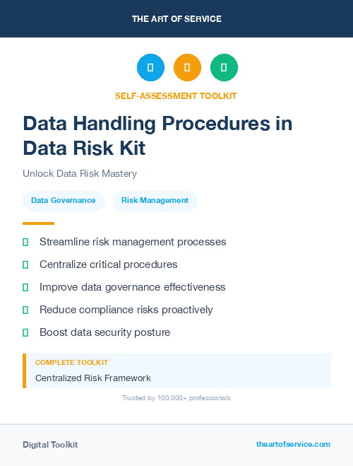Data Handling Procedures in Data Risk Kit