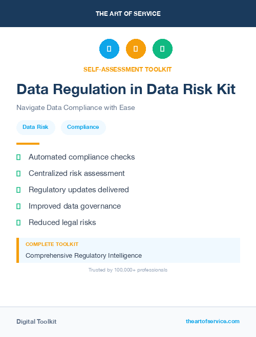 Data Regulation in Data Risk Kit
