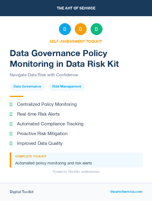 Data Governance Policy Monitoring in Data Risk Kit
