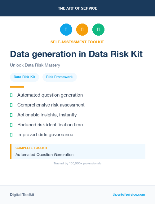 Data generation in Data Risk Kit