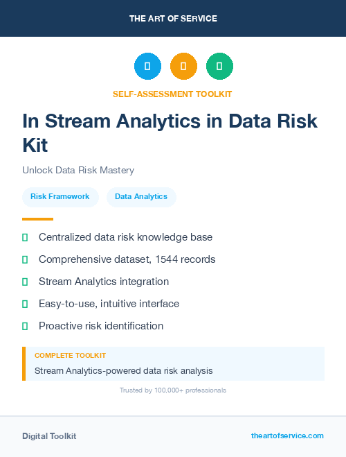 In Stream Analytics in Data Risk Kit