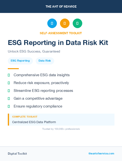 ESG Reporting in Data Risk Kit