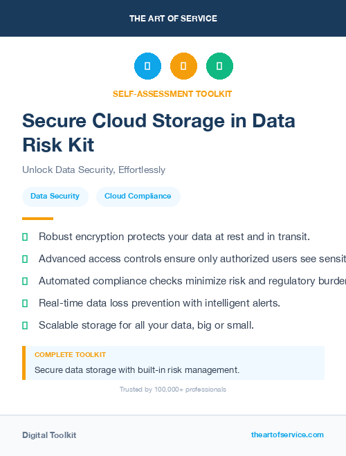 Secure Cloud Storage in Data Risk Kit