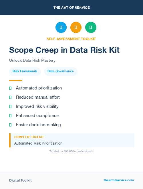 Scope Creep in Data Risk Kit