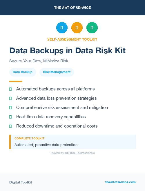 Data Backups in Data Risk Kit