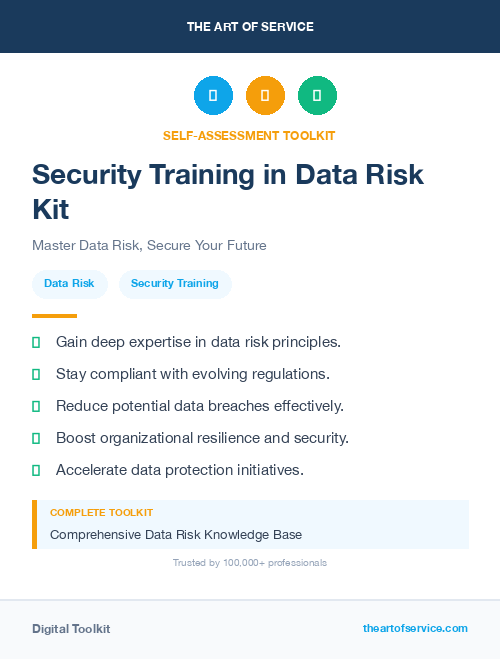 Security Training in Data Risk Kit