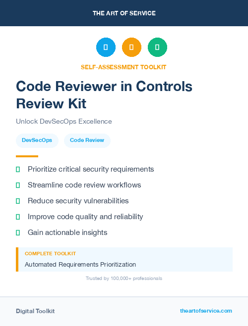 Code Reviewer in Controls Review Kit