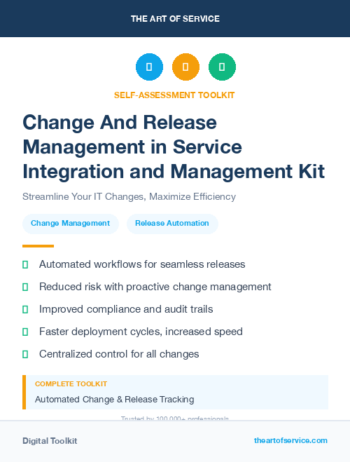 Change And Release Management in Service Integration and Management Kit