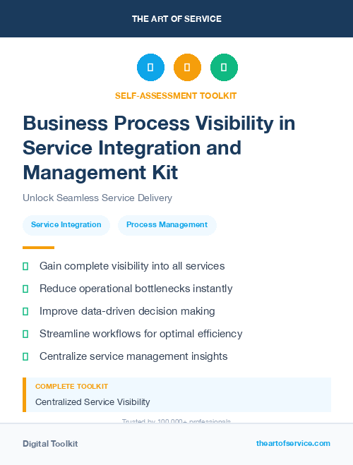 Business Process Visibility in Service Integration and Management Kit