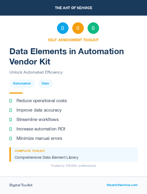 Data Elements in Automation Vendor Kit