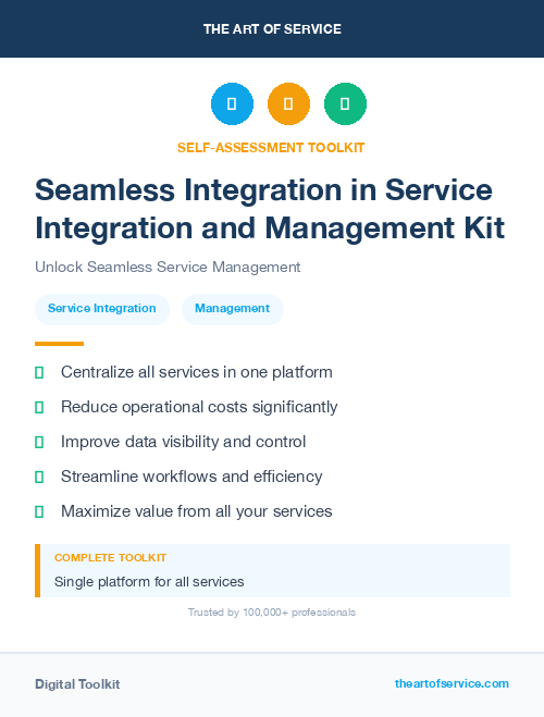Seamless Integration in Service Integration and Management Kit