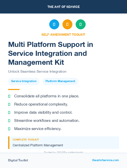 Multi Platform Support in Service Integration and Management Kit