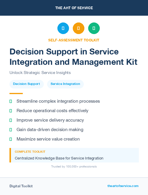 Decision Support in Service Integration and Management Kit