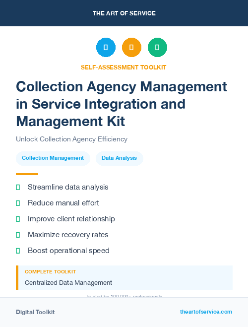 Collection Agency Management in Service Integration and Management Kit