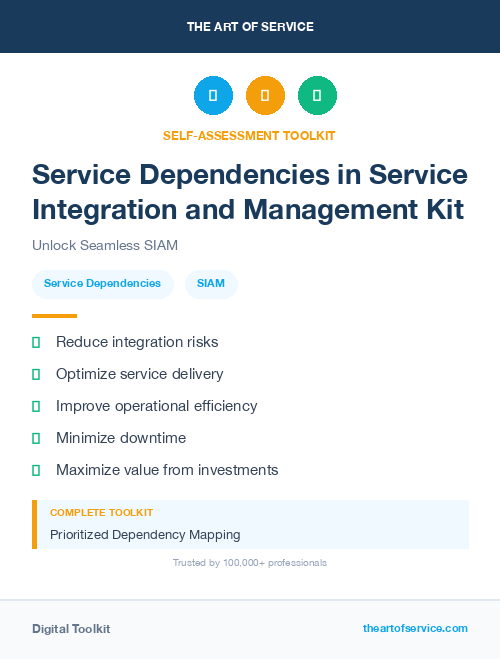 Service Dependencies in Service Integration and Management Kit