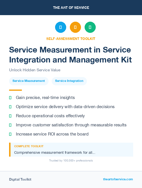 Service Measurement in Service Integration and Management Kit