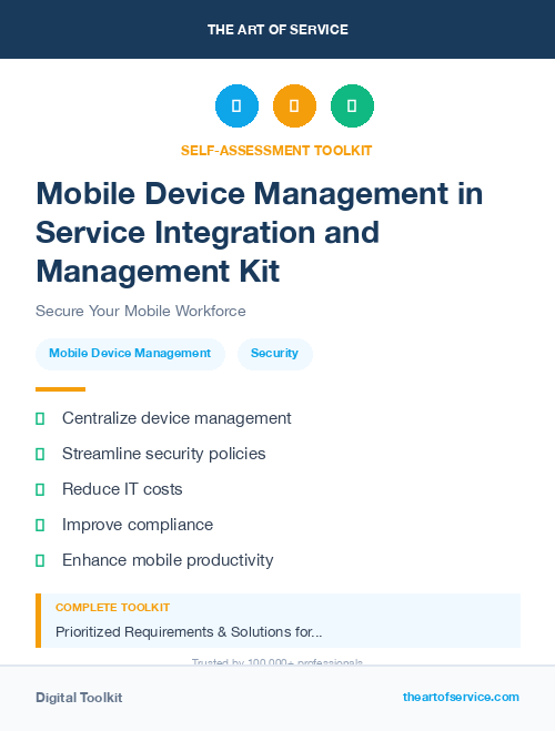 Mobile Device Management in Service Integration and Management Kit
