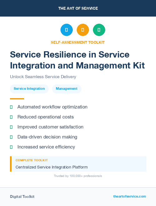 Service Resilience in Service Integration and Management Kit