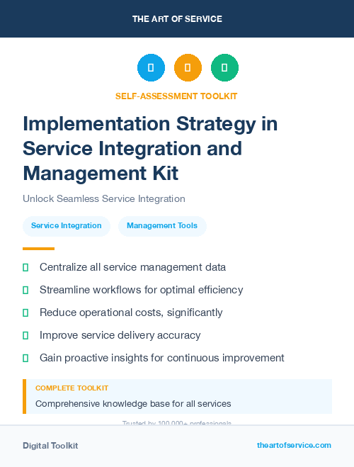 Implementation Strategy in Service Integration and Management Kit