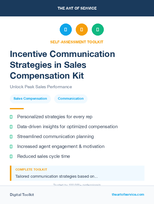 Incentive Communication Strategies in Sales Compensation Kit