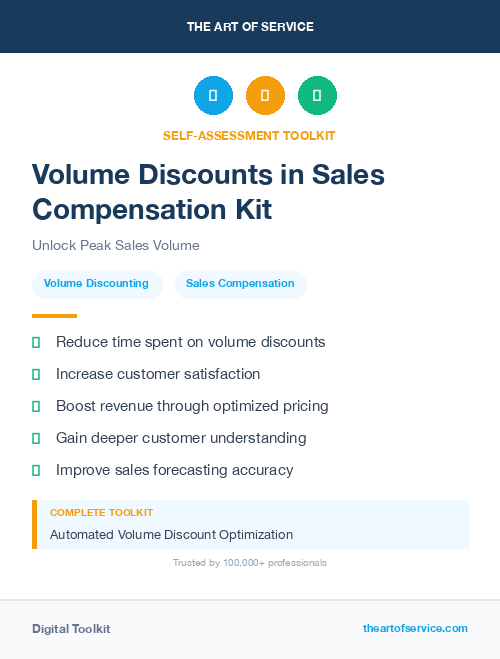 Volume Discounts in Sales Compensation Kit