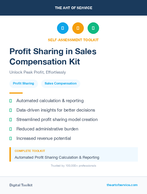 Profit Sharing in Sales Compensation Kit