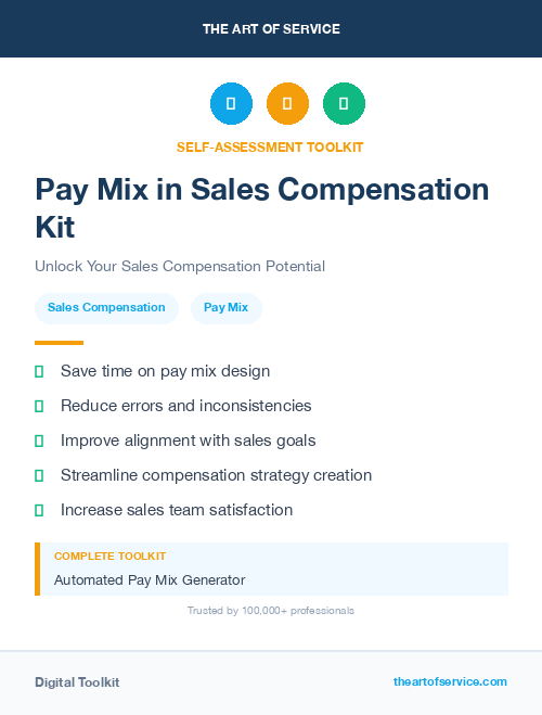 Pay Mix in Sales Compensation Kit