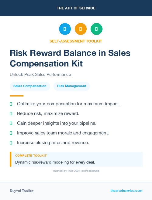 Risk Reward Balance in Sales Compensation Kit