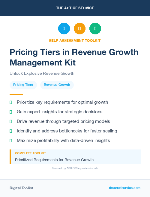 Pricing Tiers in Revenue Growth Management Kit