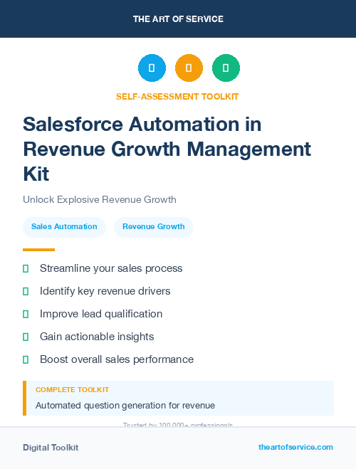 Salesforce Automation in Revenue Growth Management Kit