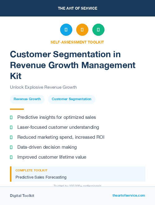 Customer Segmentation in Revenue Growth Management Kit
