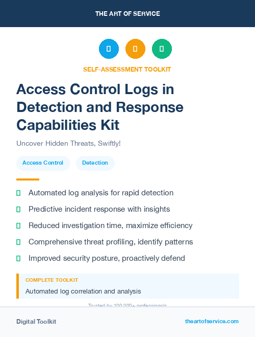 Access Control Logs in Detection and Response Capabilities Kit