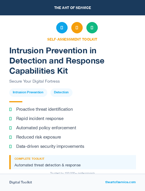 Intrusion Prevention in Detection and Response Capabilities Kit