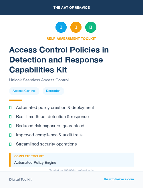 Access Control Policies in Detection and Response Capabilities Kit