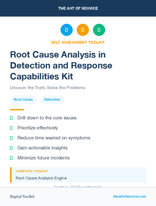 Root Cause Analysis in Detection and Response Capabilities Kit