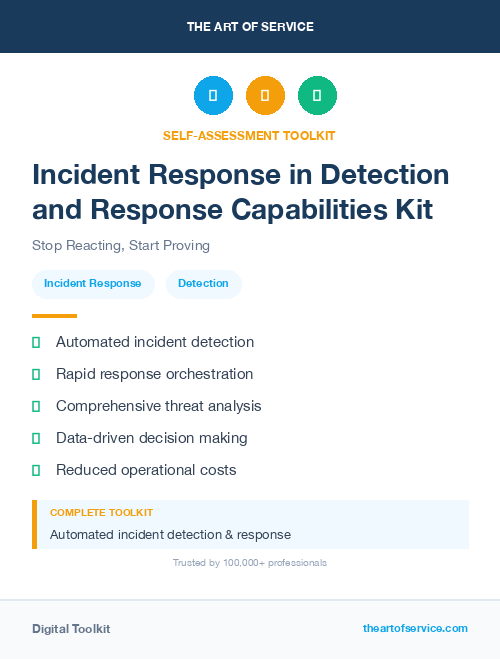 Incident Response in Detection and Response Capabilities Kit
