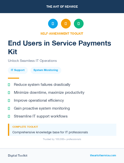 End Users in Service Payments Kit